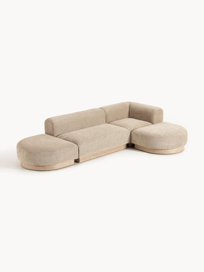 Westwing Collection Modulares Ecksofa Natalie aus Teddy-Bouclé Bis zu 60% Rabatt
