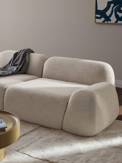 Westwing Collection Modulares Sofa Wolke (3-Sitzer) aus Bouclé Bis zu 65% Rabatt