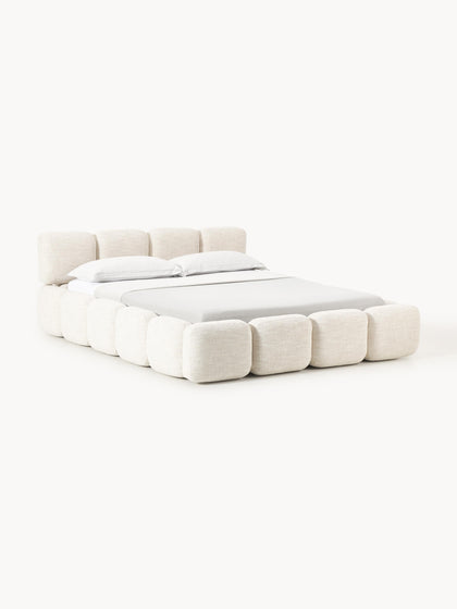 Westwing Collection Polsterbett Tayla aus Bouclé