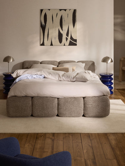 Westwing Collection Polsterbett Tayla aus Teddy-Bouclé mit Stauraum Fabrikladen
