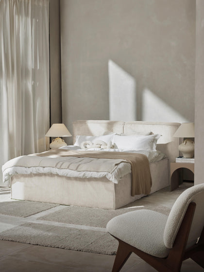 Westwing Collection Cord-Boxspringbett Lennon Im Verkauf