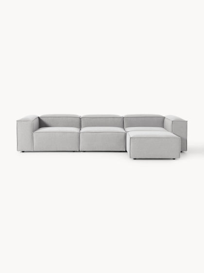 Westwing Collection Modulares Sofa Lennon (4-Sitzer) mit Hocker (links/rechts)