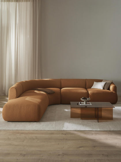 Westwing Collection Modulares Bouclé-Ecksofa Sofia (4-Sitzer) im Angebot