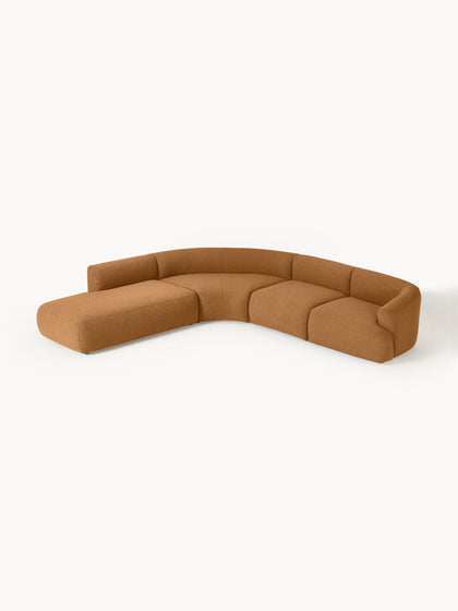 Westwing Collection Modulares Bouclé-Ecksofa Sofia (4-Sitzer) im Angebot