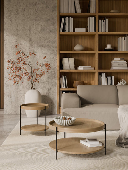 Westwing Collection Runder Holz-Couchtisch Renee Fabrikverkauf