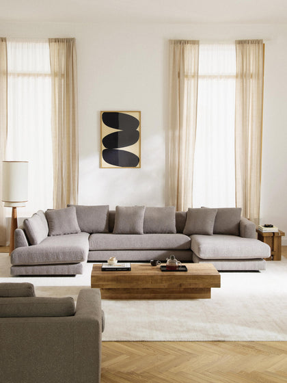 Westwing Collection Bouclé-Wohnlandschaft Tribeca Kostenloser Versand