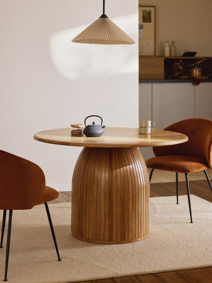 Westwing Collection Runder Esstisch Nelly mit Rillenstruktur in verschiedenen Größen Fabrik Onlineshop