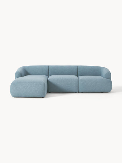 Westwing Collection Modulares Bouclé-Ecksofa Sofia (3-Sitzer)
