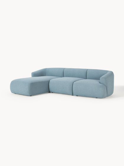 Westwing Collection Modulares Bouclé-Ecksofa Sofia (3-Sitzer) Preisnachlass