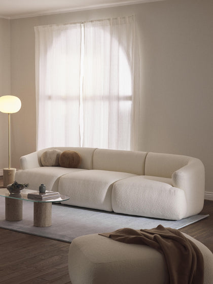 Westwing Collection Modulares Bouclé-Sofa Sofia (3-Sitzer) Cyber Monday