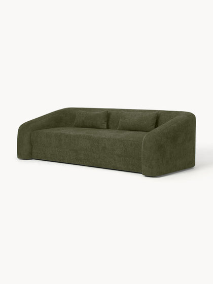 Westwing Collection Schlafsofa Eliot (3-Sitzer) aus Teddy-Bouclé Weihnachtsangebot