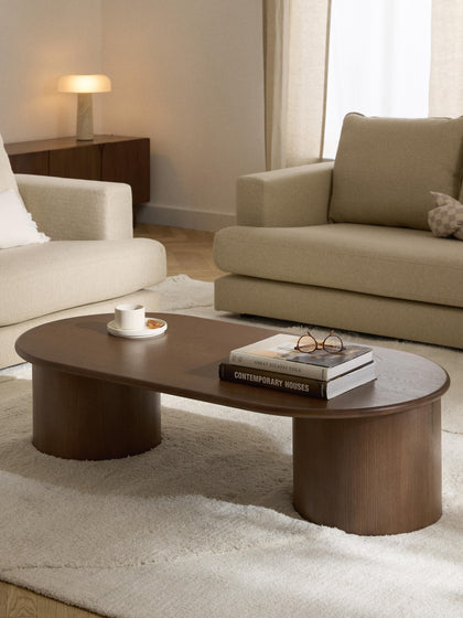 Westwing Collection Ovaler Couchtisch Didi aus Eichenholz Muttertagsangebot