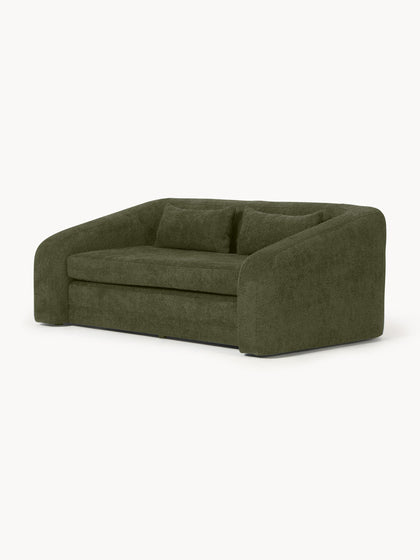 Westwing Collection Schlafsofa Eliot (2-Sitzer) aus Teddy-Bouclé Neueste Mode