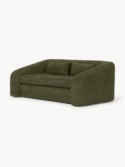 Westwing Collection Schlafsofa Eliot (2-Sitzer) aus Teddy-Bouclé Neueste Mode