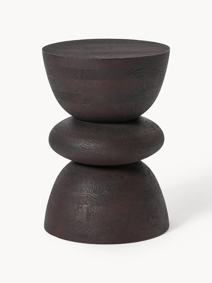 Westwing Collection Runder Beistelltisch Benno aus Mangoholz
