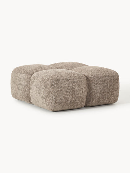 Westwing Collection Sofa-Hocker Tayla aus Teddy-Bouclé