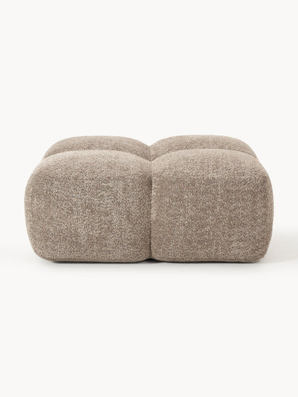 Westwing Collection Sofa-Hocker Tayla aus Teddy-Bouclé Tiefpreis