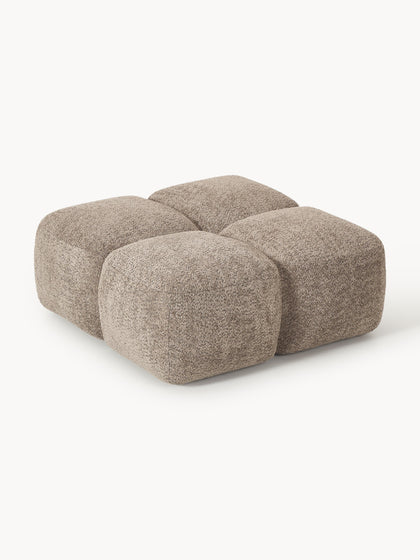 Westwing Collection Sofa-Hocker Tayla aus Teddy-Bouclé Tiefpreis