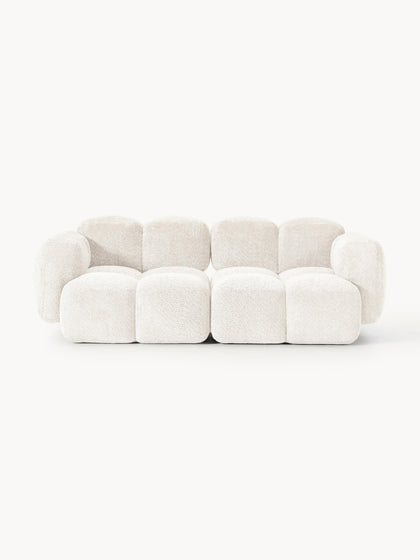 Westwing Collection Modulares Sofa Tayla (3-Sitzer) aus Teddy-Bouclé