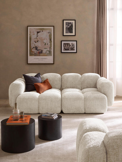 Westwing Collection Modulares Sofa Tayla (3-Sitzer) aus Teddy-Bouclé Super Sparpreis
