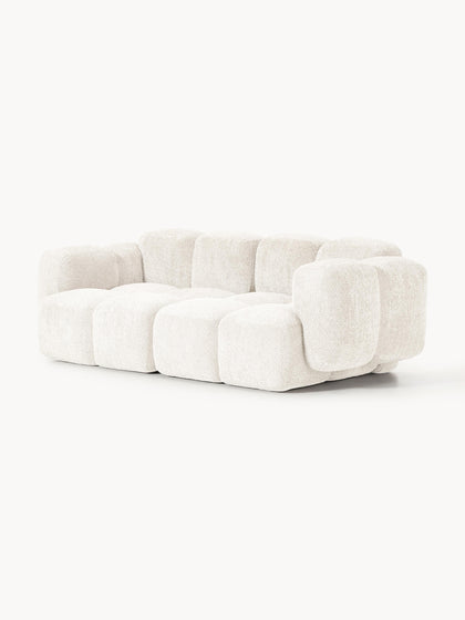 Westwing Collection Modulares Sofa Tayla (3-Sitzer) aus Teddy-Bouclé Super Sparpreis