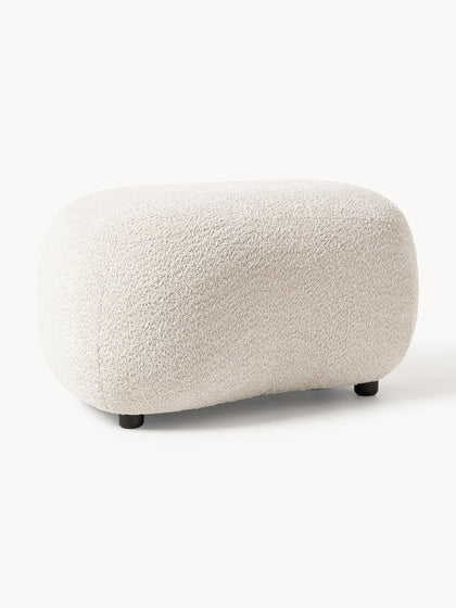 Westwing Collection Hocker Alba aus Teddy-Bouclé