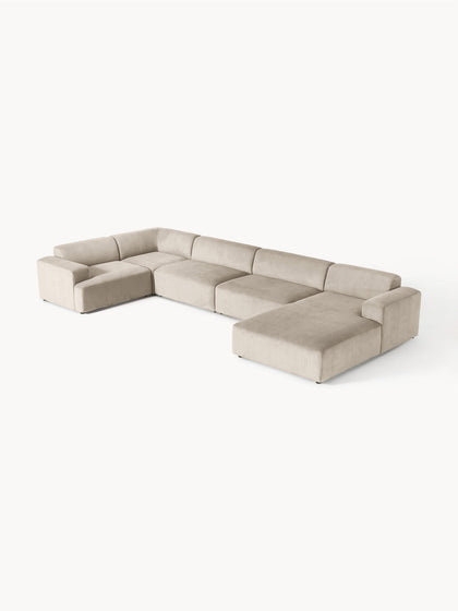Westwing Collection XL-Wohnlandschaft Melva aus Cord