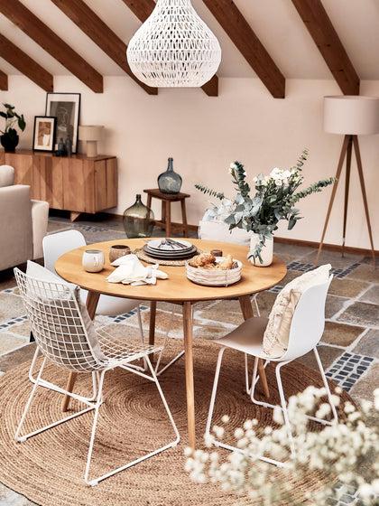Westwing Collection Runder Esstisch Yumi aus Eichenholz Ø 115 cm Discount Store für neue Produkte