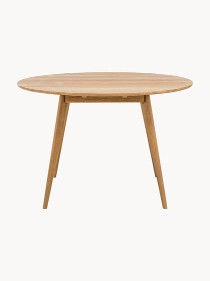 Westwing Collection Runder Esstisch Yumi aus Eichenholz Ø 115 cm Discount Store für neue Produkte