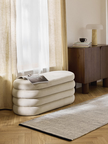 Westwing Collection Samt-Polsterbank Alto mit Stauraum 50% Rabatt mit kostenlosem Versand