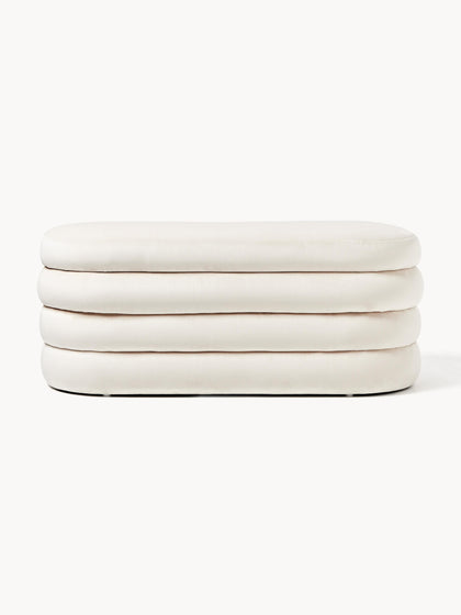 Westwing Collection Samt-Polsterbank Alto mit Stauraum 50% Rabatt mit kostenlosem Versand