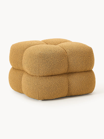 Westwing Collection Bouclé-Polsterhocker Ellie