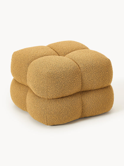 Westwing Collection Bouclé-Polsterhocker Ellie Rabatte dieses Monats