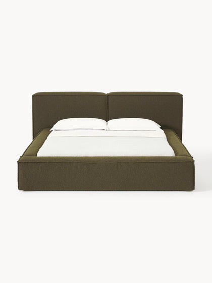 Westwing Collection Bouclé-Polsterbett Lennon mit Stauraum Outlet
