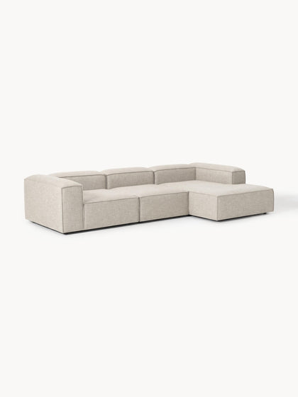 Westwing Collection Modulares Ecksofa Lennon aus Leinen-Mix Auslauf