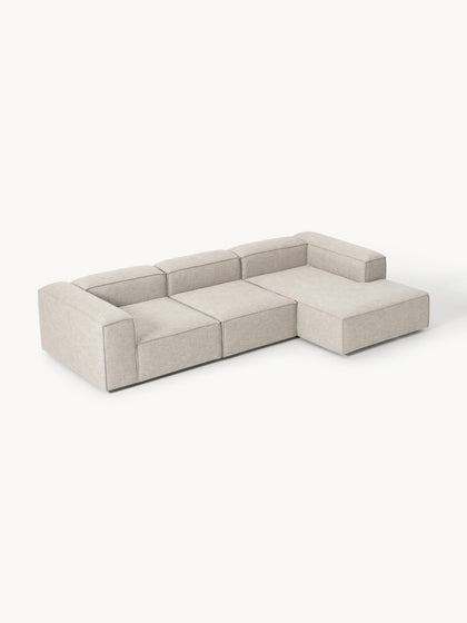 Westwing Collection Modulares Ecksofa Lennon aus Leinen-Mix Auslauf