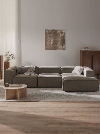 Westwing Collection Modulares Ecksofa Lennon aus Bouclé Verkauf