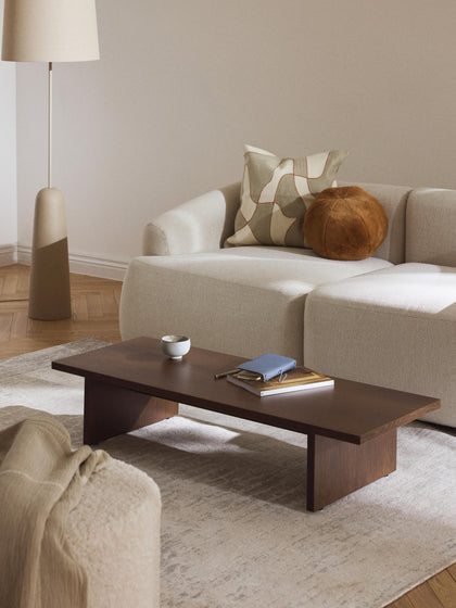 Westwing Collection Niedriger Holz-Couchtisch Dako Günstiger Verkauf