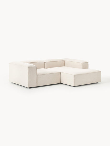 Westwing Collection Modulares Ecksofa Lennon aus Leinen-Mix Kostenloser Versand
