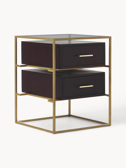 Westwing Collection Nachttisch Lyle aus Mangoholz