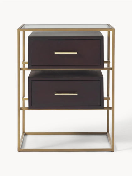 Westwing Collection Nachttisch Lyle aus Mangoholz Fabrikpreis