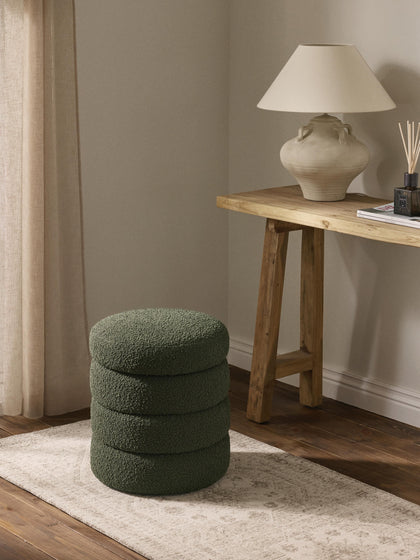 Westwing Collection Bouclé-Polsterhocker Alto mit Stauraum Großer Ausverkauf