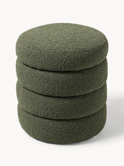 Westwing Collection Bouclé-Polsterhocker Alto mit Stauraum Großer Ausverkauf