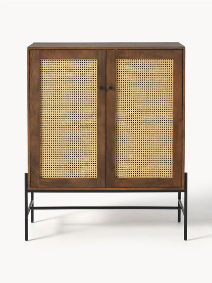 Westwing Collection Highboard Vienna mit Wiener Geflecht Preisnachlass