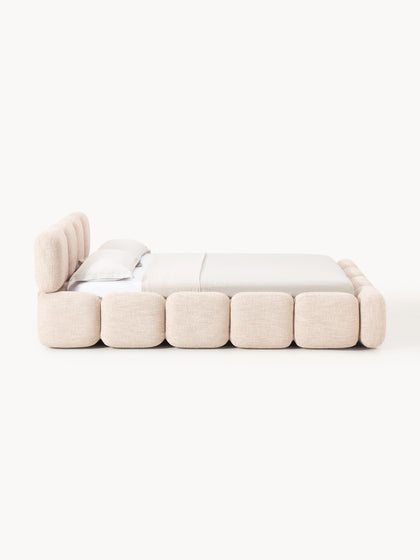 Westwing Collection Polsterbett Tayla aus Bouclé mit Stauraum Osterangebot