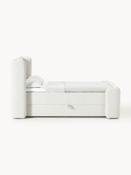 Westwing Collection Bouclé-Boxspringbett Perla mit Stauraum Vatertagsangebot