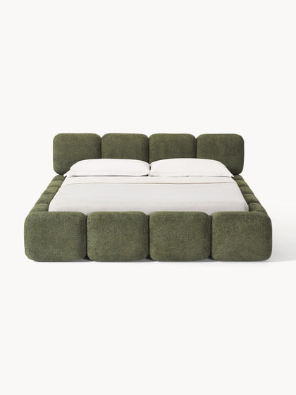 Westwing Collection Polsterbett Tayla aus Teddy-Bouclé mit Stauraum Online Outlet