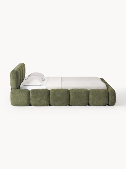 Westwing Collection Polsterbett Tayla aus Teddy-Bouclé mit Stauraum Online Outlet