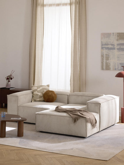 Westwing Collection Modulares Ecksofa Lennon aus Cord Zeitlich begrenztes Angebot