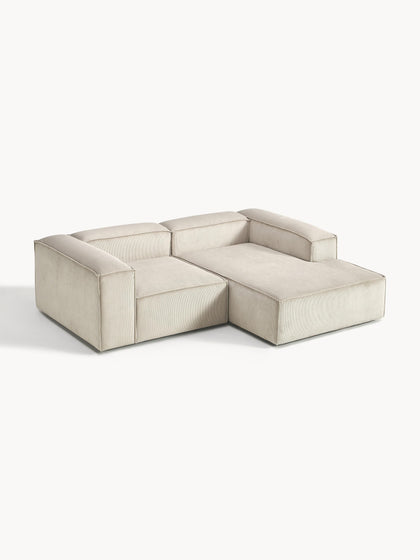 Westwing Collection Modulares Ecksofa Lennon aus Cord Zeitlich begrenztes Angebot